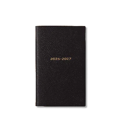 Smythson 2026-2027 Panama Weekly Diary With Pocket In Black