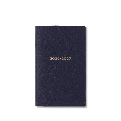 Smythson 2026-2027 Panama Weekly Diary With Pocket In Navy