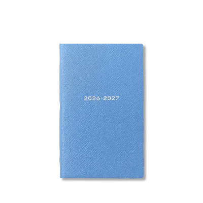 Smythson 2026-2027 Panama Weekly Diary With Pocket In Nile Blue