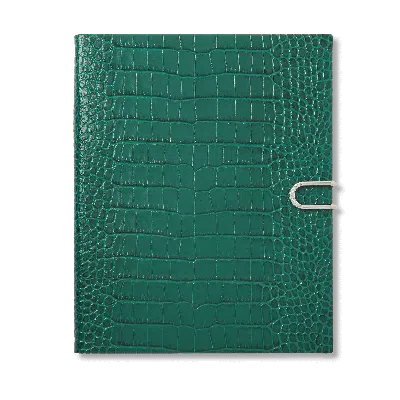 Smythson 2026-2027 Portobello Weekly Vertical Diary With Slide In Mara In Petrol