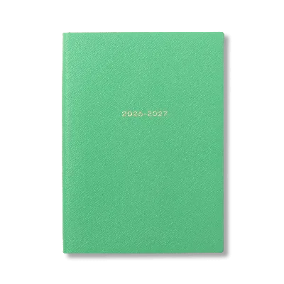 Smythson 2026-2027 Soho Academic Weekly Diary In Panama In Shamrock