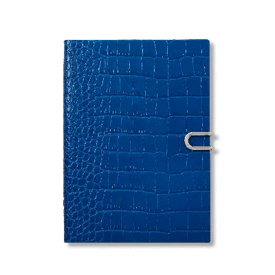 Smythson 2026-2027 Soho Weekly Diary With Slide In Mara In Cerulean