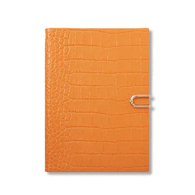 Smythson 2026-2027 Soho Weekly Diary With Slide In Mara In Light Orange