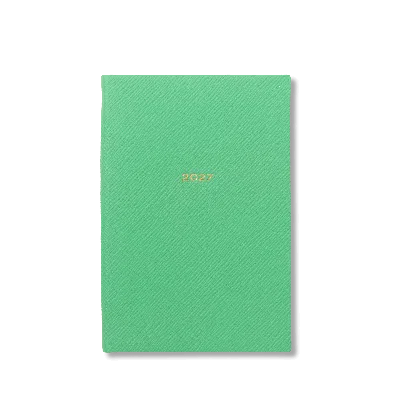 Smythson 2027 Chelsea Weekly Diary In Panama In Shamrock
