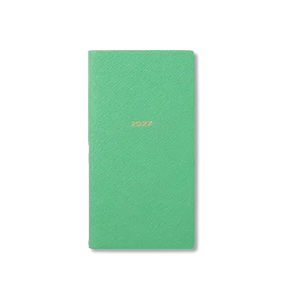Smythson 2027 Memoranda Weekly Diary In Panama In Shamrock