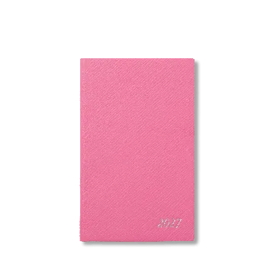 Smythson 2027 Panama Weekly Diary In Flamingo