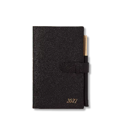 Smythson 2027 Panama Weekly Diary With Pencil In Black