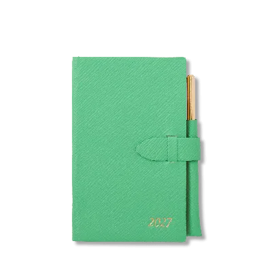 Smythson 2027 Panama Weekly Diary With Pencil In Shamrock