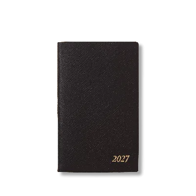 Smythson 2027 Panama Weekly Diary With Pocket In Black