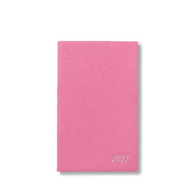 Smythson 2027 Panama Weekly Diary With Pocket In Flamingo