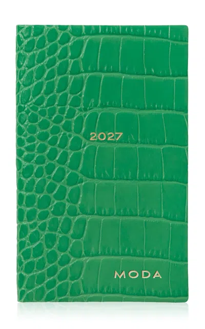 Smythson - 2027 Panama Weekly Journal In Mara - Green