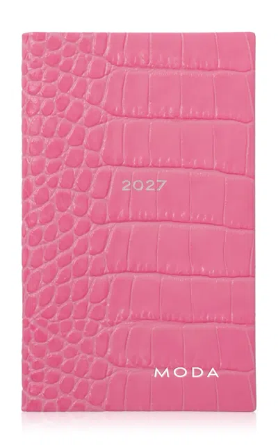 Smythson - 2027 Panama Weekly Journal In Mara - Pink