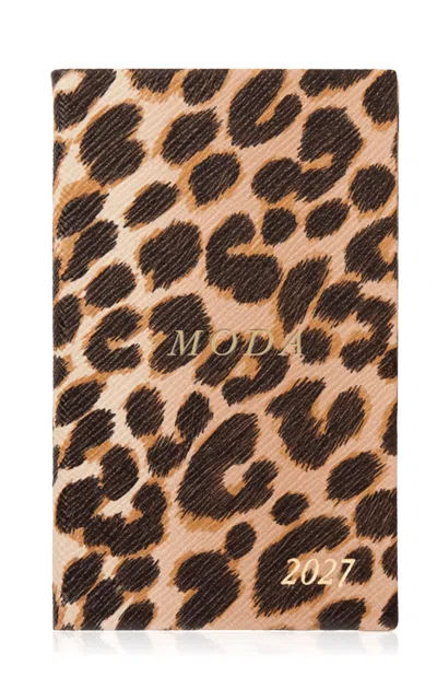 Smythson - 2027 Panama Weekly Journal With Pocket - Animal