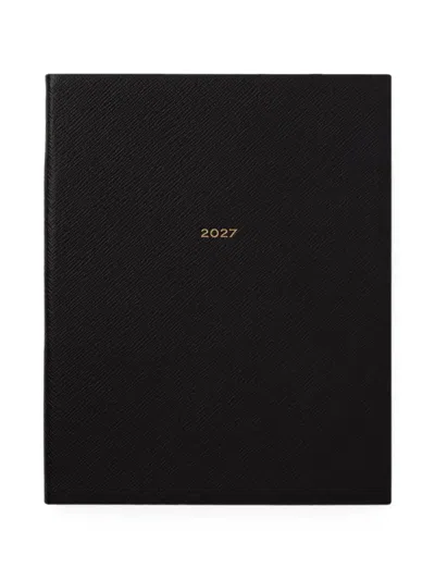 Smythson 2027 Portobello Weekly Vertical Diary In Black