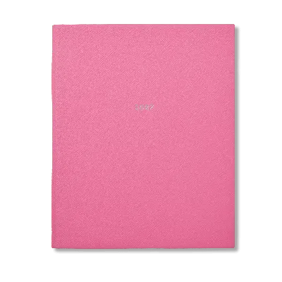 Smythson 2027 Portobello Weekly Vertical Diary In Panama In Flamingo