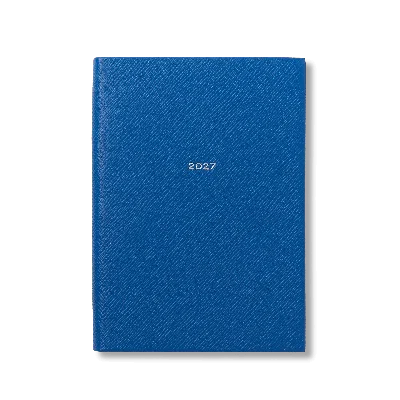 Smythson 2027 Soho Daily Diary In Panama In Cerulean