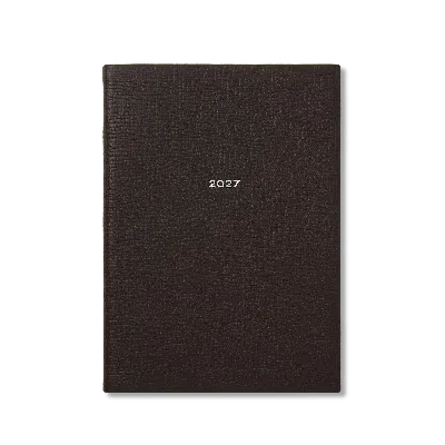 Smythson 2027 Soho Weekly Diary In Ludlow In Dark Brown