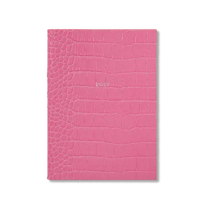 Smythson 2027 Soho Weekly Diary In Mara In Flamingo