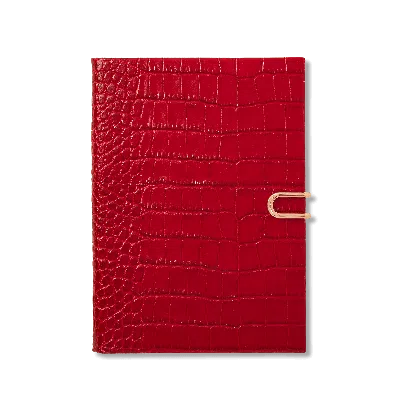 Smythson 2027 Soho Weekly Diary With Slide In Mara In Red