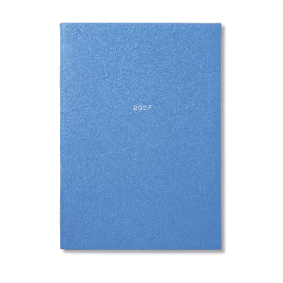 Smythson 2027 W1 Diary In Panama In Nile Blue