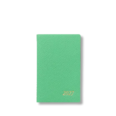 Smythson 2027 Wafer Weekly Diary In Panama In Green