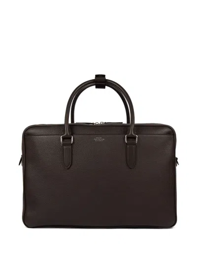 Smythson 48-hour Ludlow Zip Holdall Bag In Brown