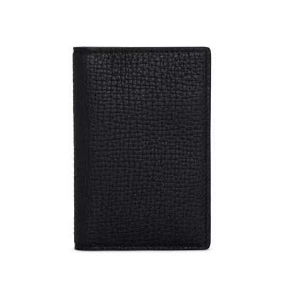 Smythson 6 Card Slot Folded Card Holder In Ludlow In Navy