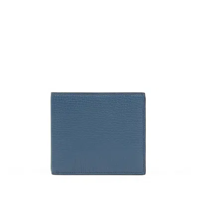 Smythson 6 Card Slot Wallet In Ludlow In Admiral Blue