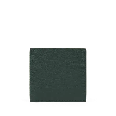 Smythson 6 Card Slot Wallet In Ludlow In Bottle Green