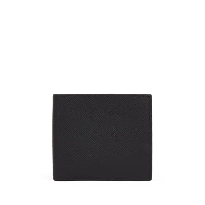 Smythson 6 Card Slot Wallet In Panama In Black