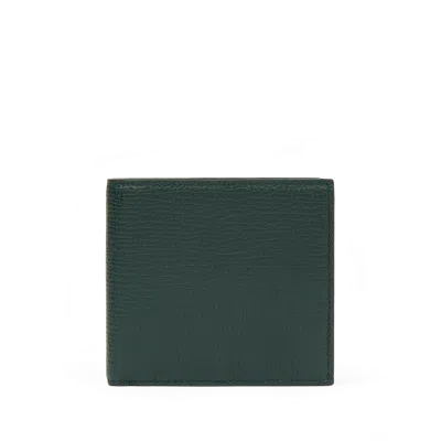 Smythson 8 Card Slot Wallet In Ludlow In Bottle Green