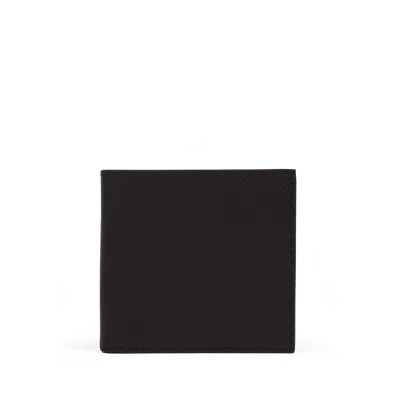 Smythson 8 Card Slot Wallet In Panama In Black