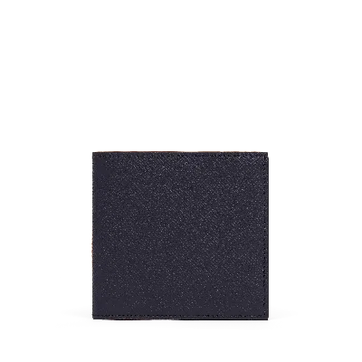 Smythson 8 Card Slot Wallet In Panama In Navy
