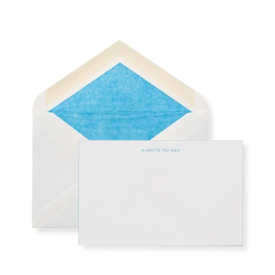 Smythson A Note To Say Correspondence Cards In Blue