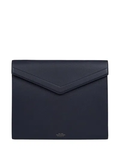 Smythson A4 Envelope Writing Folder (20.5cm X 23cm) In Black