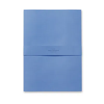 Smythson A4 Writing Paper In Nile Blue