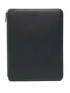 Smythson A4 Zip Fastening Folder In Black
