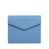 Smythson Leather Panama A5 Writing Folder In Nile Blue
