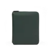 Smythson A5 Writing Folder With Zip In Ludlow In Bottle Green