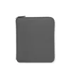 Smythson A5 Writing Folder With Zip In Panama In Storm Grey