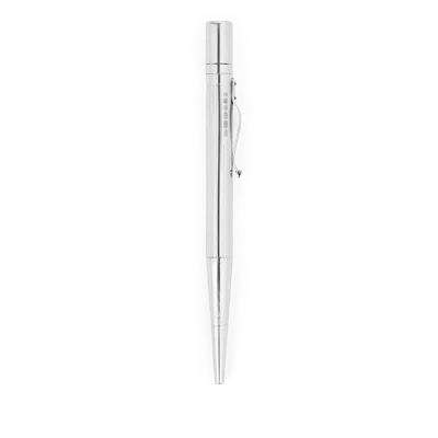 Smythson Ambassador Ballpoint Pen In Silver