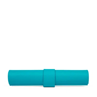 Smythson Backgammon Roll In Panama In Bright Turquoise