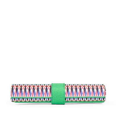 Smythson Backgammon Roll In Panama Harlequin In Harlequin Flamingo