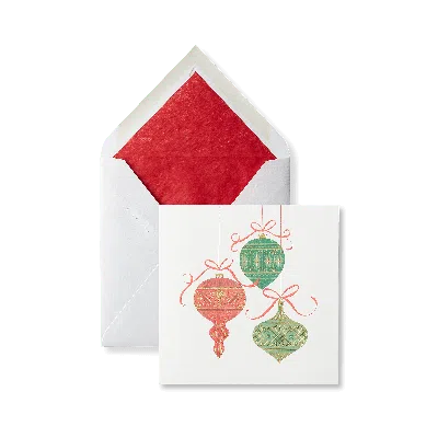 Smythson Baubles Christmas Card Set