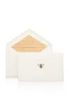 Smythson Bee Icon Notelets In White