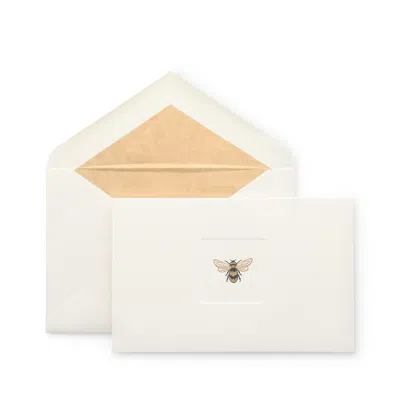 Smythson Bee Icon Notelets In White
