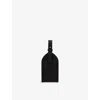 Smythson Black Ludlow Leather Luggage Tag