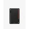Smythson Black Panama Multi-zip Leather Currency Case In Black