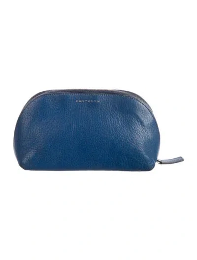 Pre-owned Smythson Blue Leather  Cosmetic Bag