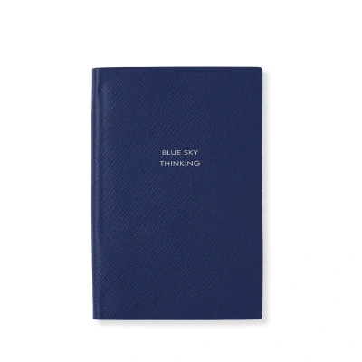 Smythson Blue Sky Thinking Chelsea Notebook In Panama In Green